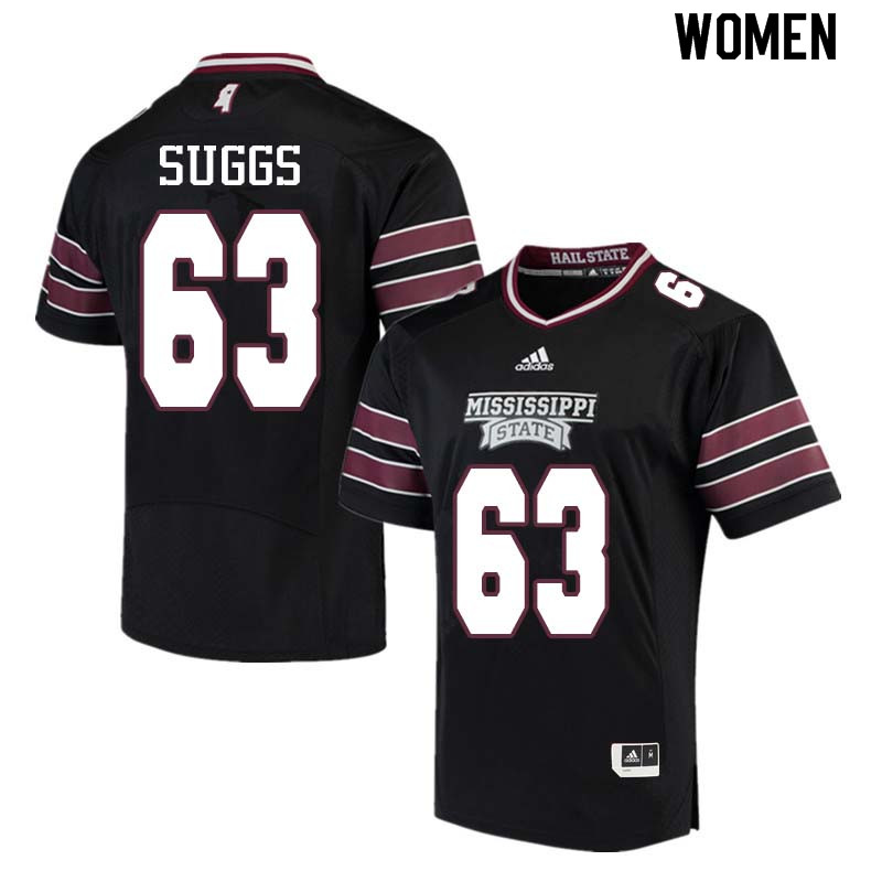 Women #63 Cordavien Suggs Mississippi State Bulldogs College Football Jerseys Sale-Black - Click Image to Close